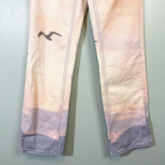 BDG Women's 100% Cotton Sunset Seagull Ombre High Waisted Cowboy Jeans Size 24 - Picture 4 of 11